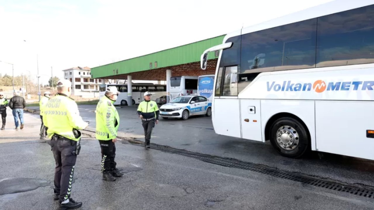 Trakya'da Şehirler Arası Otobüsler Denetlendi