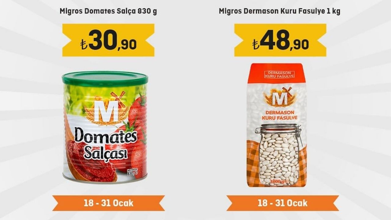 Salça ve Fasulye Migros İndirimi Son Gün 31 Ocak!