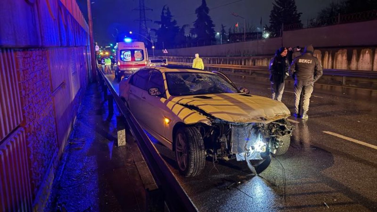 Bariyerlere Çarpan Otomobildeki 2 Kişi Öldü, 1 Kişi Yaralandı