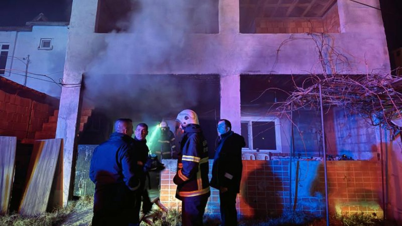 Edirne'deki Bir Evde Yangın Çıktı