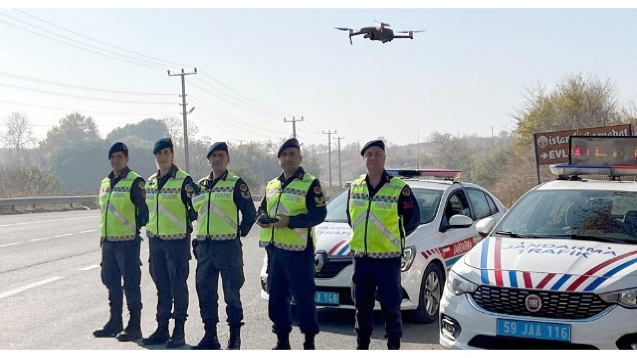 Edirne'de Dron Destekli Trafik Denetimi Yapıldı