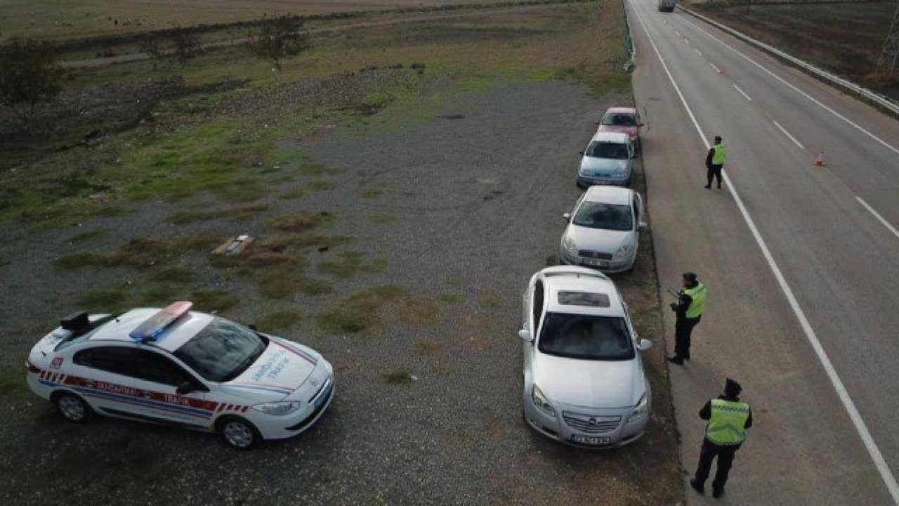 Edirne'de Dron Destekli Trafik Denetimi Yapıldı