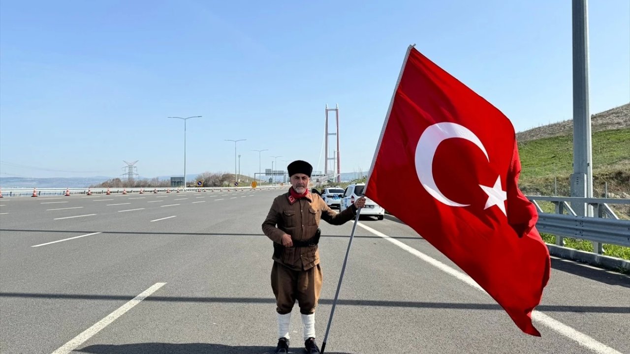 Gazi Torunu Saffet Gümüş 1915 Çanakkale Köprüsü'nden Geçti