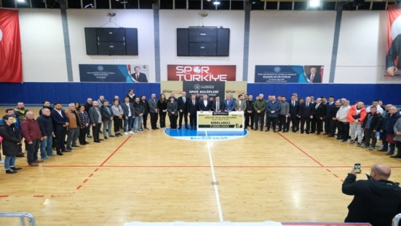 Kırklareli'ndeki Spor Kulüplerine 7 Milyon Lira Yardım Yapıldı