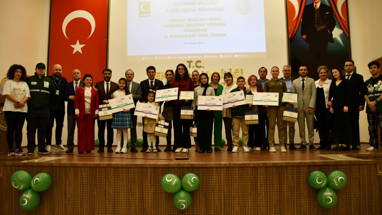 Tekirdağ'da Sağlıklı Nesil Sağlıklı Gelecek Yarışmasında Ödüller Dağıtıldı