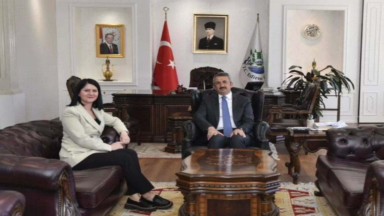 Edirne Valisi Sezer Belediye Başkanı Akın'ı Ziyaret Etti