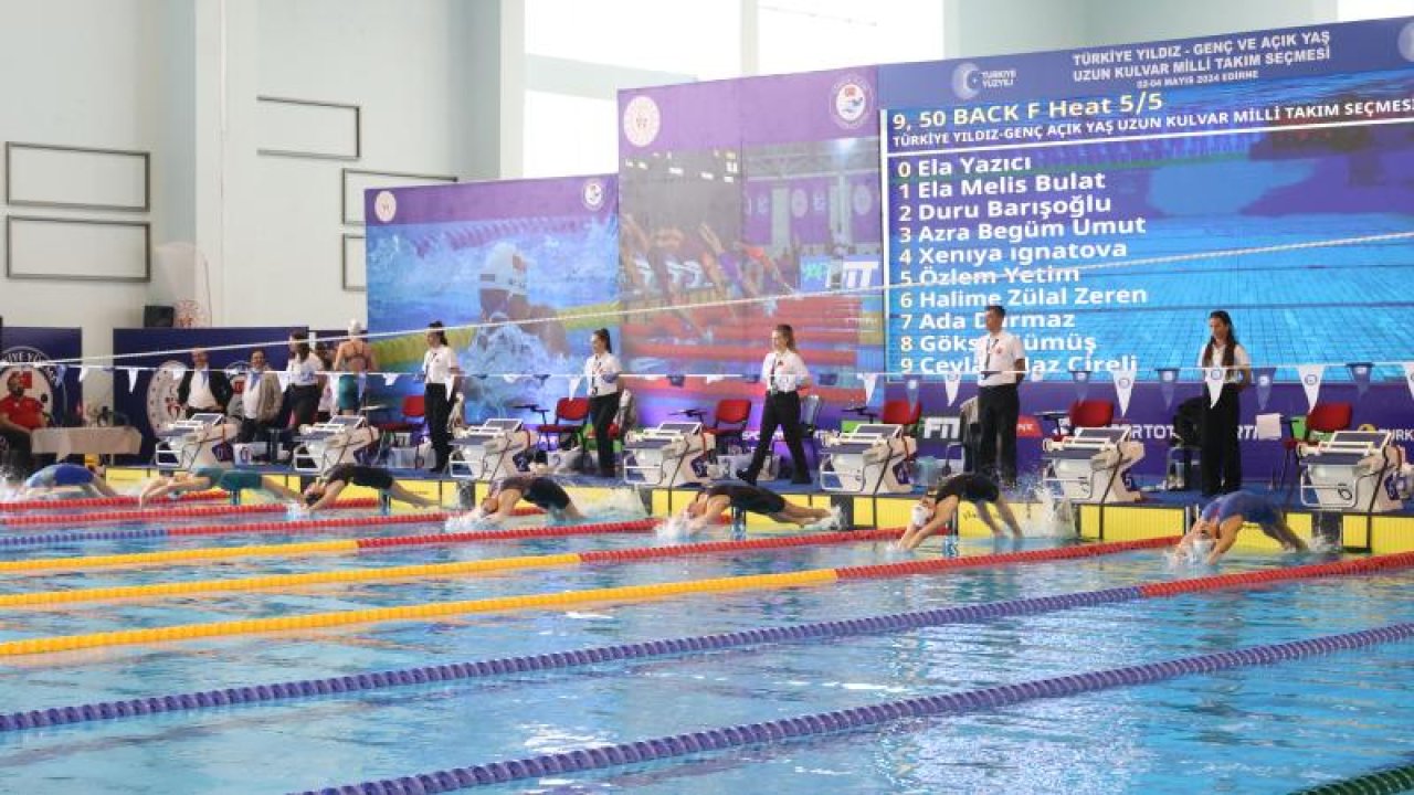 Edirne'de Yüzmede Milli Takım Seçmeleri Başladı
