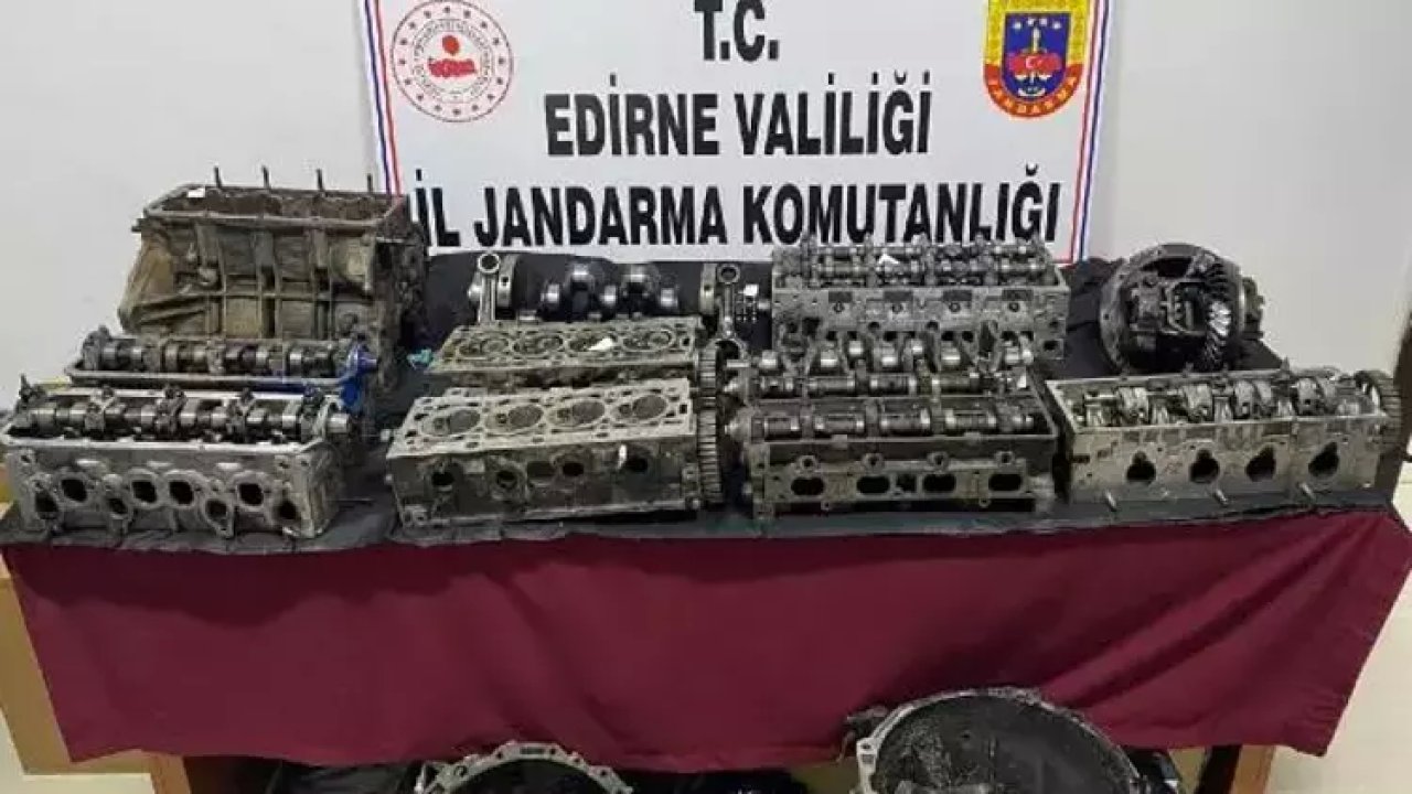 Edirne'de İş Yerinde Kaçak Araç Yedek Parçaları Ele Geçirildi