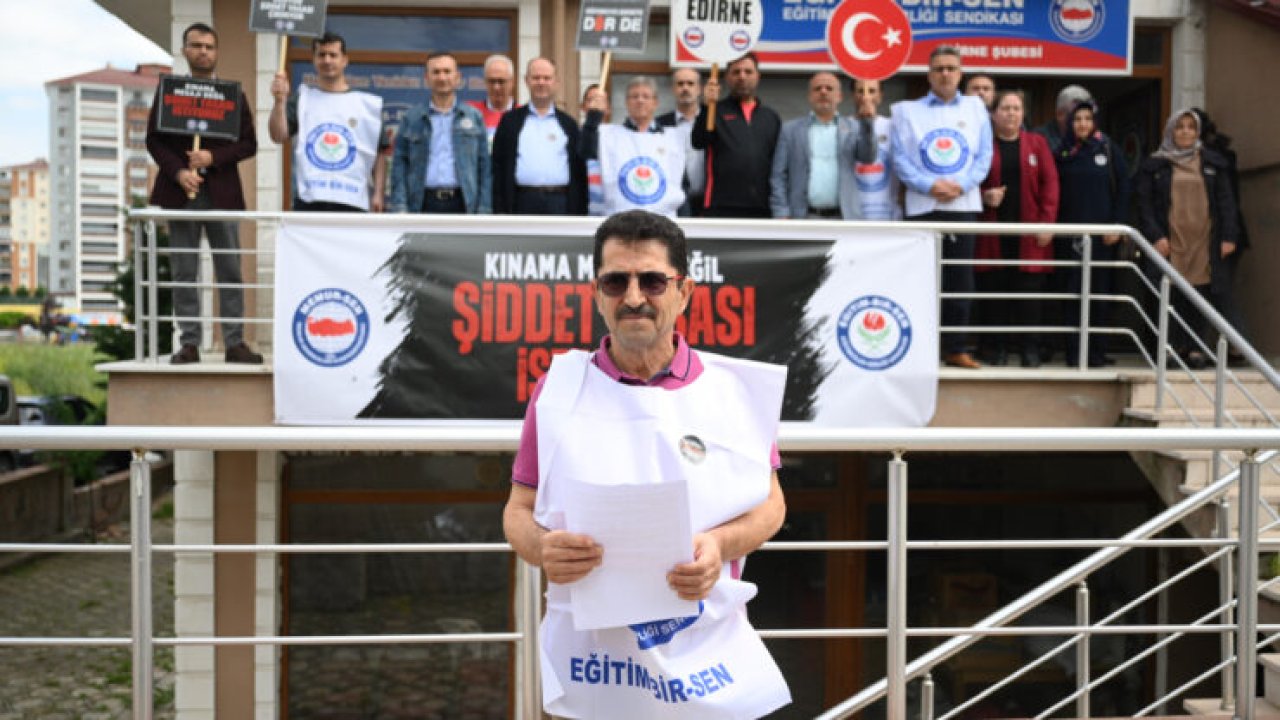 Edirne'de Eğitim Bir-Sen Üyelerinde Okul Müdürünün Katledilmesine Tepki