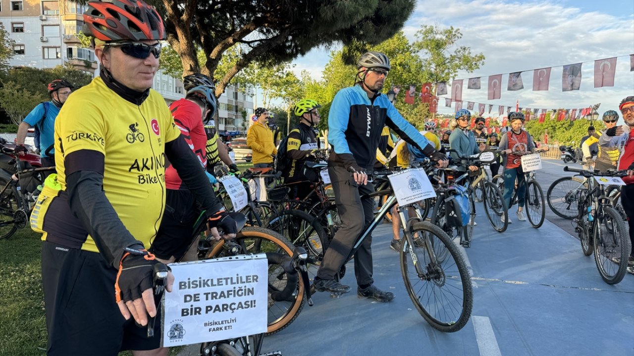 Tekirdağ'da Bisiklet Kazalarına Dikkat Çekmek İçin Etkinlik Düzenlendi