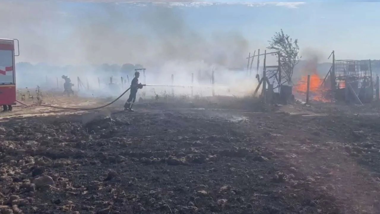 Tekirdağ'daki Bir Barakada Korkutan Yangın