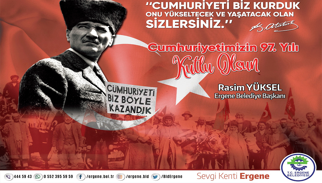 RASİM YÜKSEL'DEN CUMHURİYET KUTLAMASI