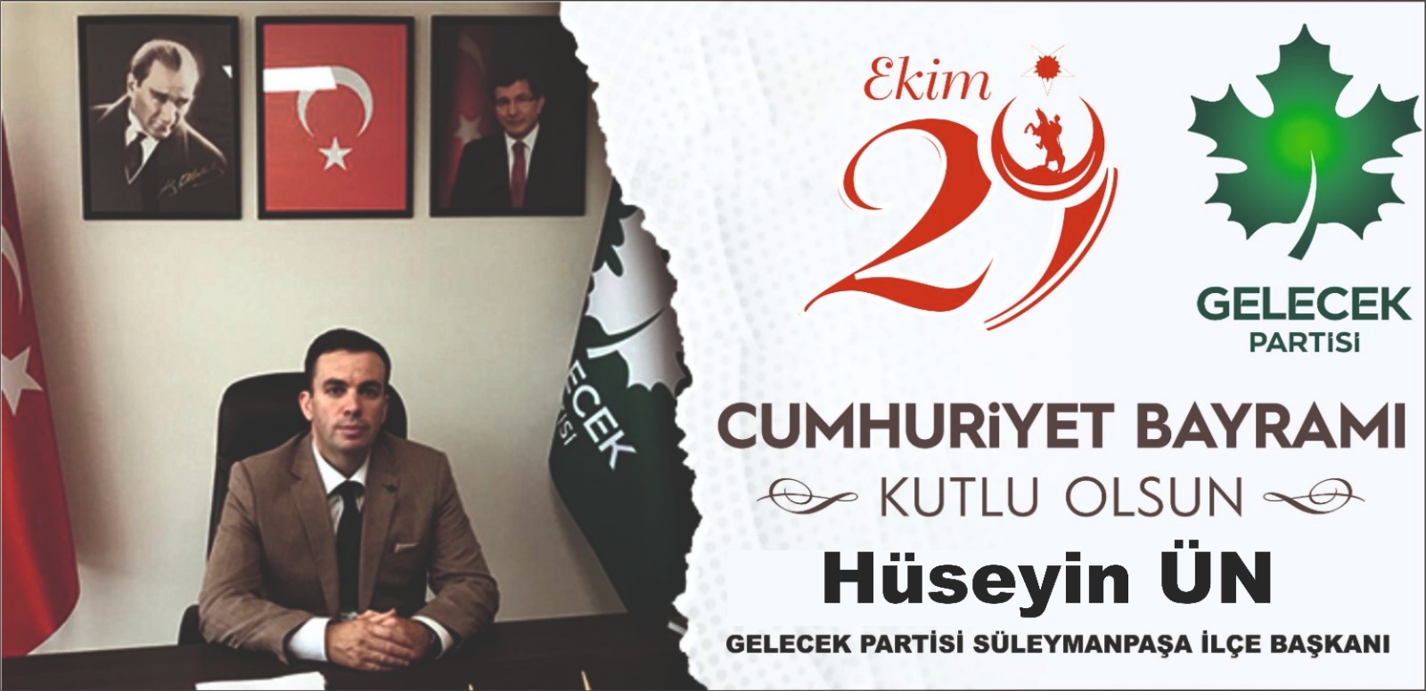 HÜSEYİN ÜN'DEN CUMHURİYET KUTLAMASI