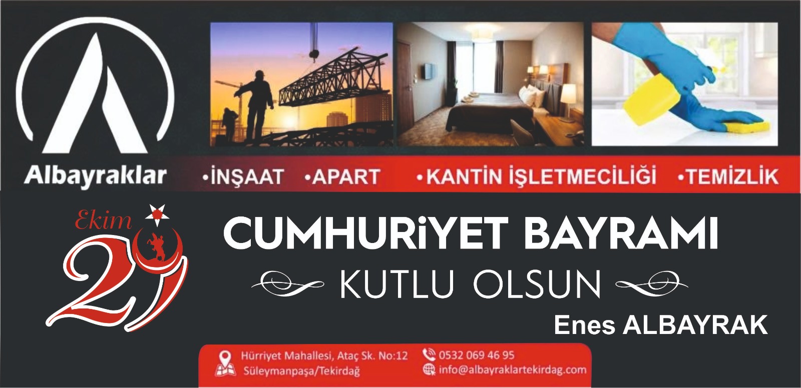 ENES ALBAYRAK'TAN CUMHURİYET KUTLAMASI