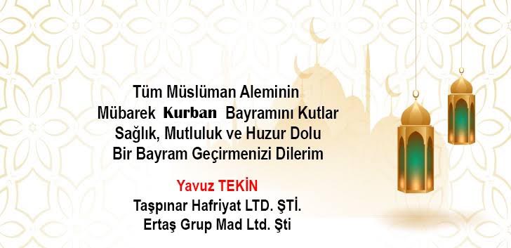 YAVUZ TEKİN'DEN BAYRAM MESAJI