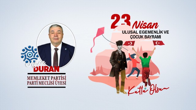 Ayhan Duran'dan 23 Nisan Mesajı