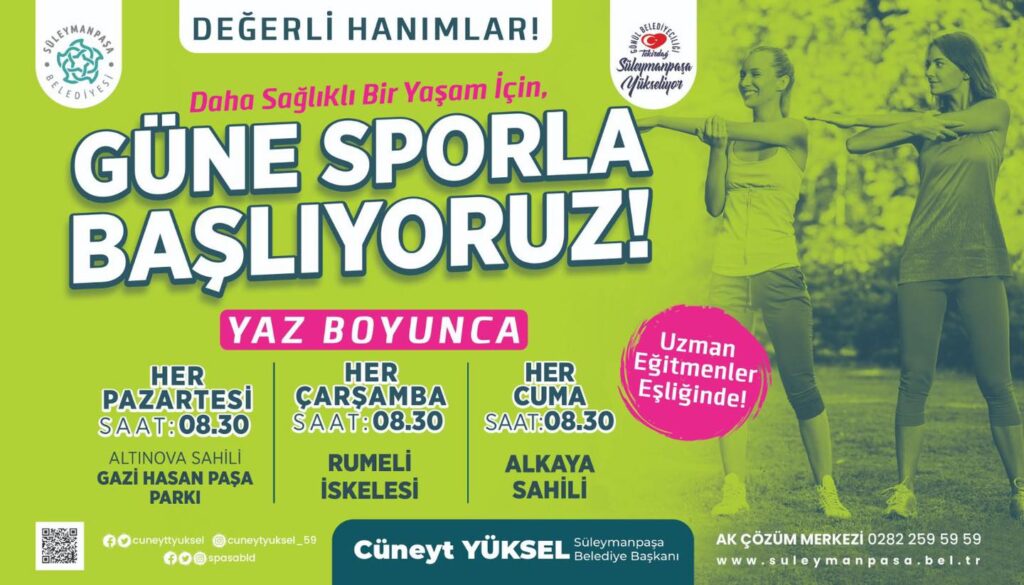 Kadınlara Yaz Boyunca Ücretsiz Spor Yapma İmkanı