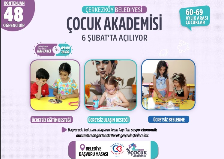 Çocuk Akademisi 6 Şubat'ta açılıyor