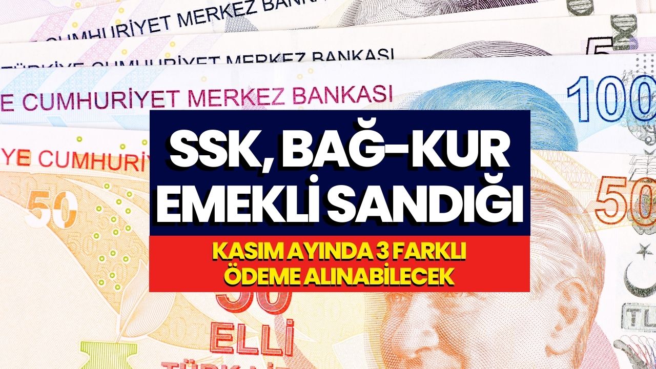 Emeklilere 3 Farklı Ödeme Fırsatı! Kasım Ayında Verilecek