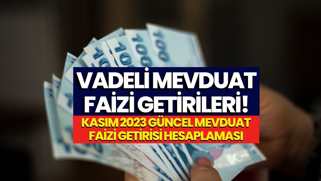 Vadeli Mevduat Faizi Kasım 2023! 250.000 TL’nin 32 Günlük Getirisi