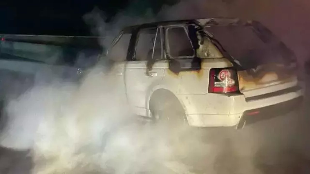 Lüleburgaz'daki Otomobilde Yangın Çıktı