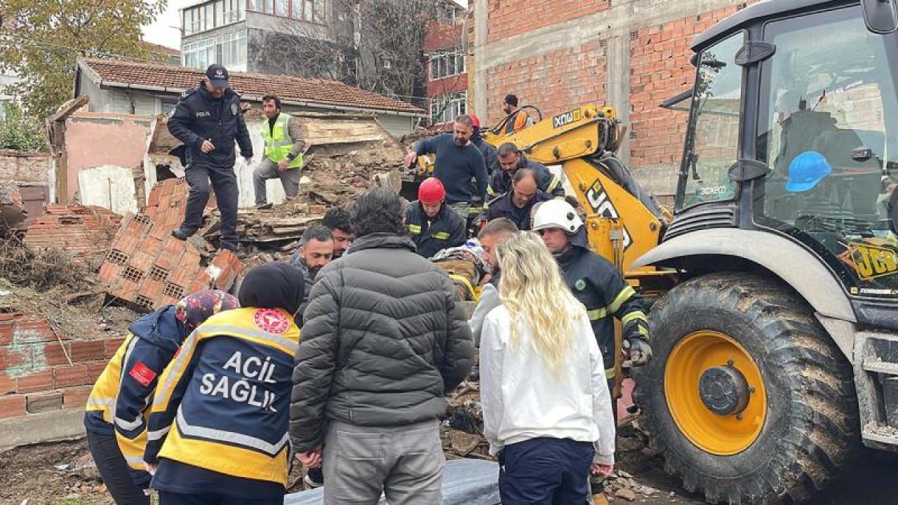 Edirne'de Metruk Müstakil Bina Çöktü