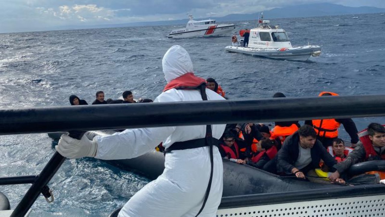 Geri İtilen Botta Birçok Düzensiz Göçmen Kurtarıldı