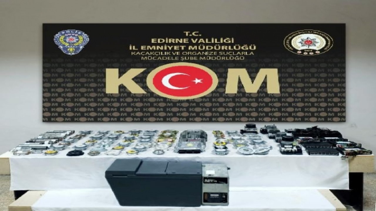 Edirne'de Kaçak Oto Parçaları Ele Geçirildi