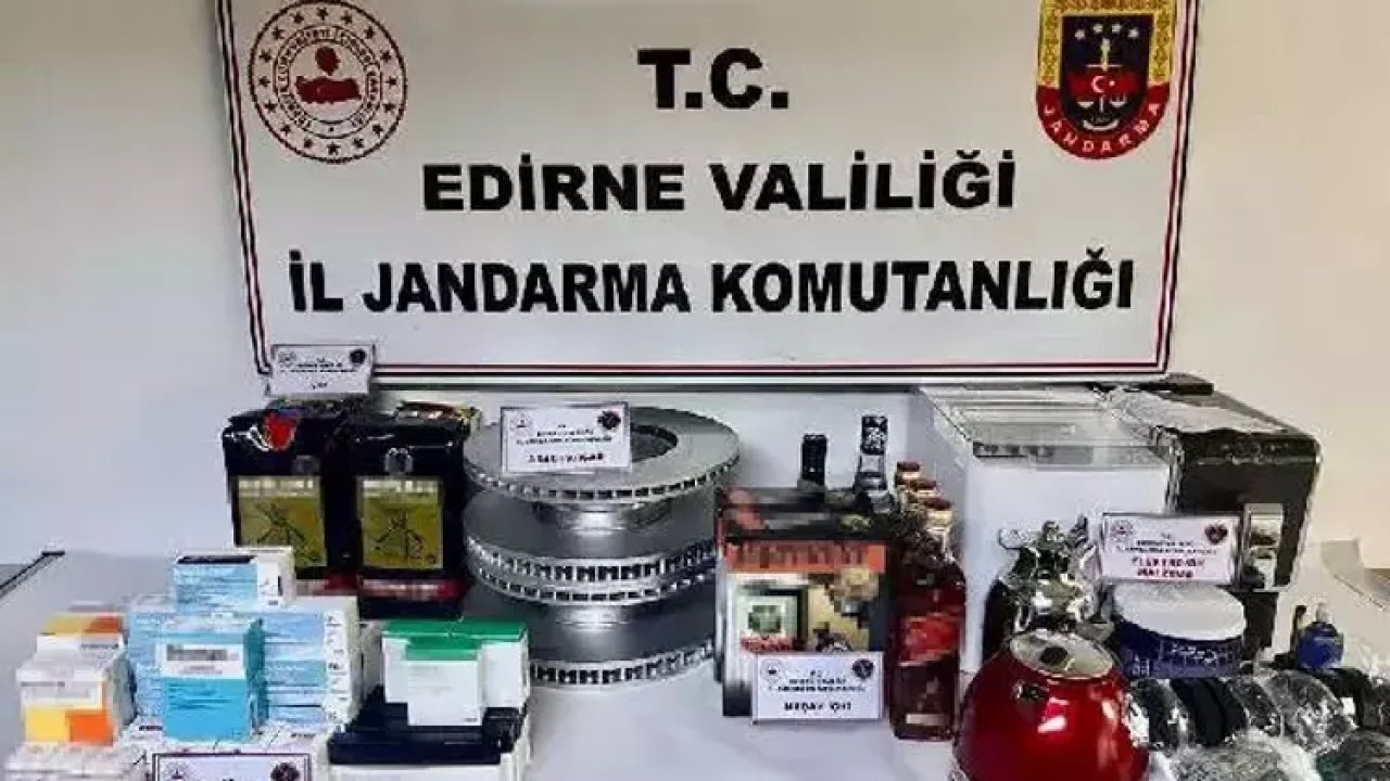 Edirne'de Fazla Miktarda Gümrük Kaçağı Ürün Ele Geçirildi