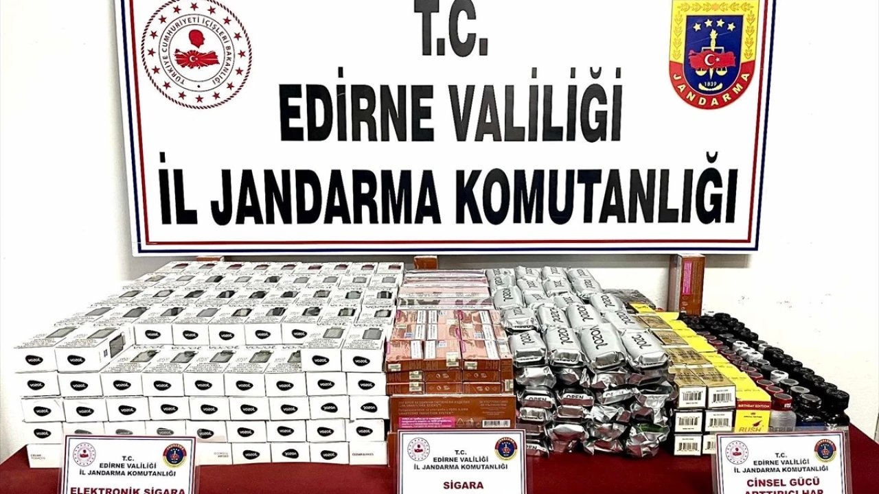 Edirne'de Çok Sayıda Kaçak Ürün Ele Geçirildi