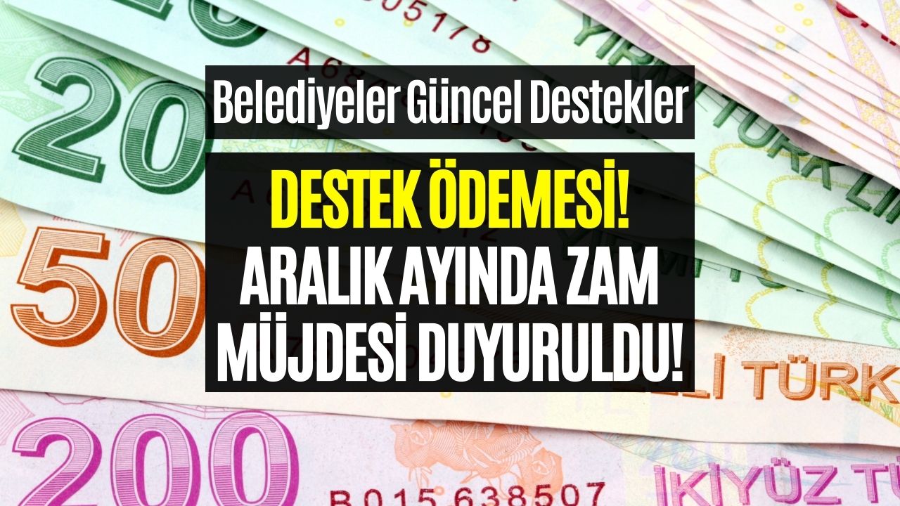 Destek Ödemesi 3 Katına Çıktı! Aralık Ayında Belediyeden Müjde