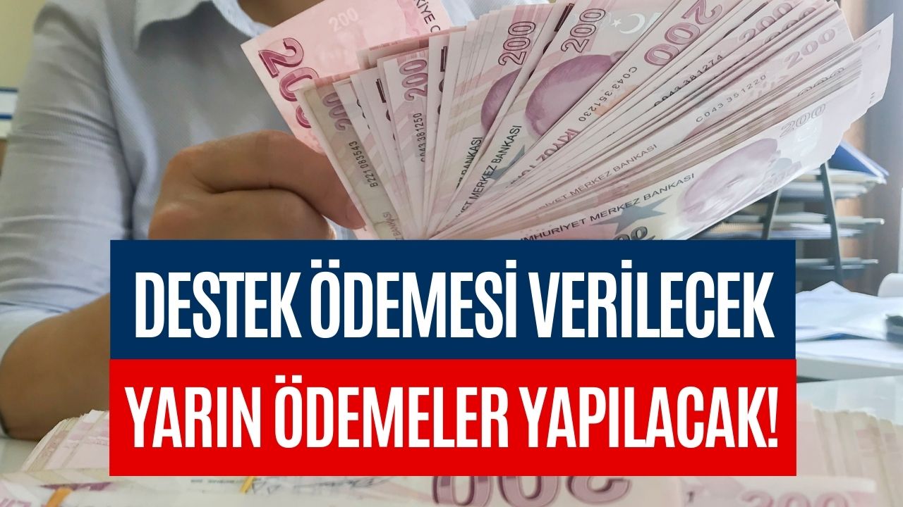 Ödemeler Yarın Yapılacak! Destek Ödemesi Yeni Açıklama