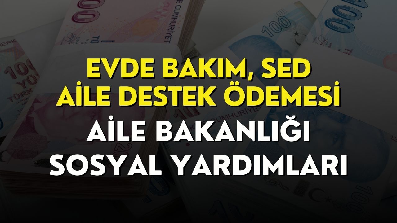 Evde Bakım, Aile Destek, SED Yardımı! Ocak 2024 Sosyal Yardımları