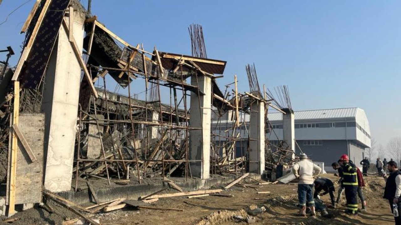 Beton Dökülen İnşaatın Çökmesi Sonucu 6 İşçi Yaralandı